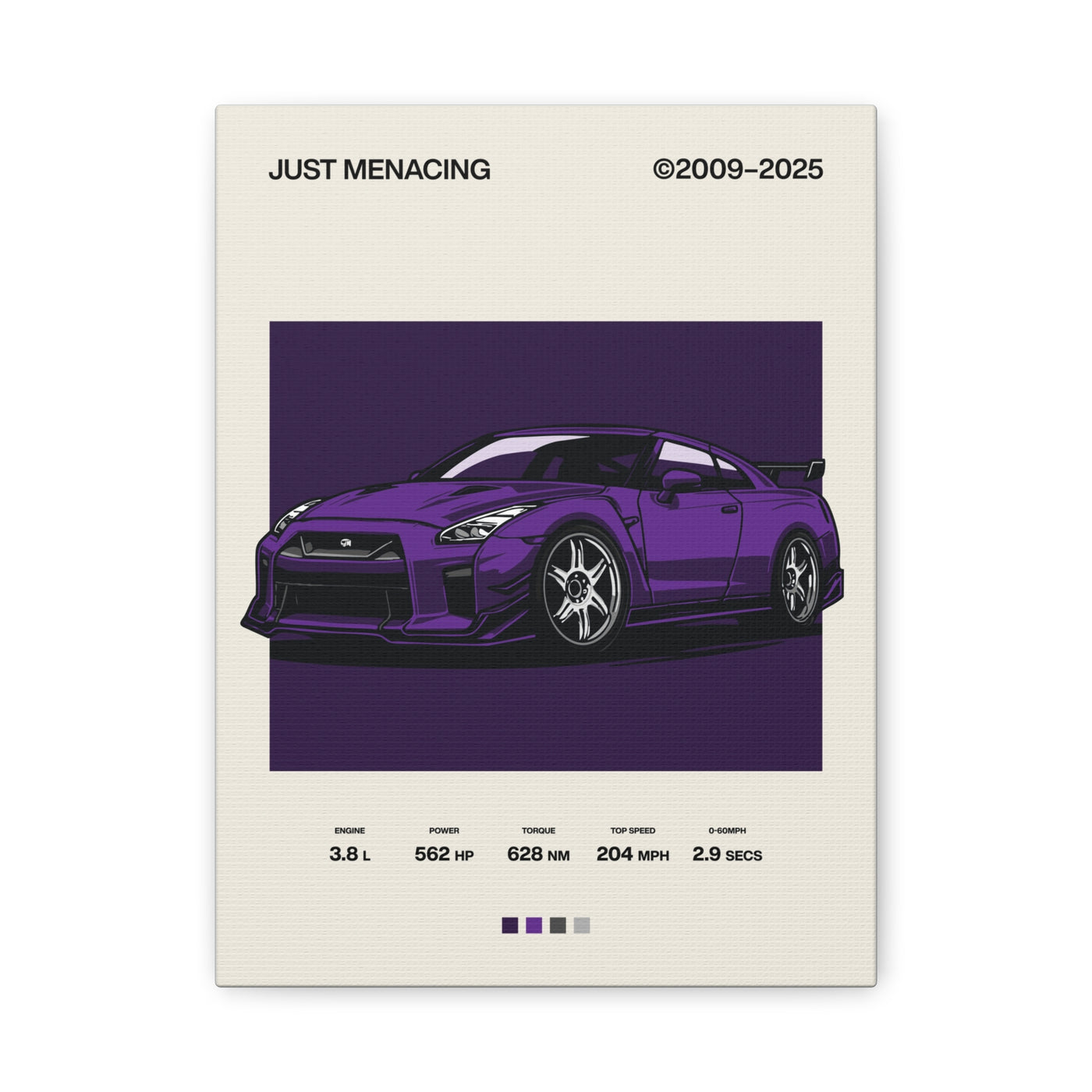 JustMenacing Purple R35 Canvas
