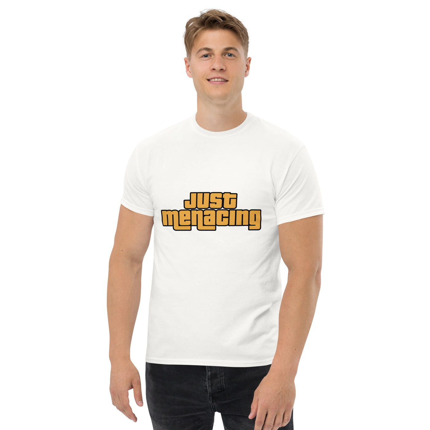 JustMenacing GTA Tee (White) - Yellow