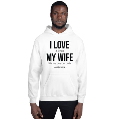 I Love My Wife Hoodie (White)