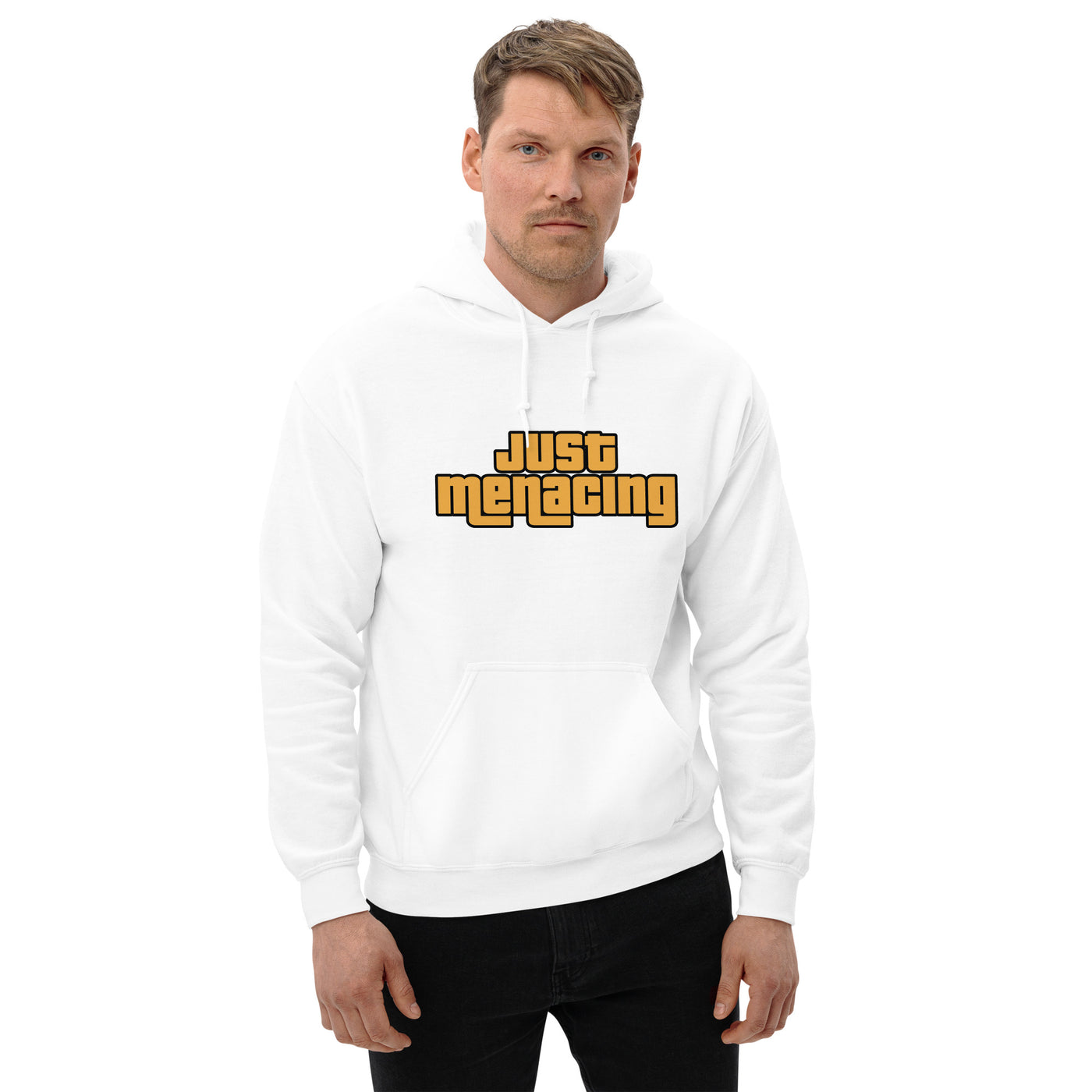 JustMenacing GTA Hoodie (White) - Yellow